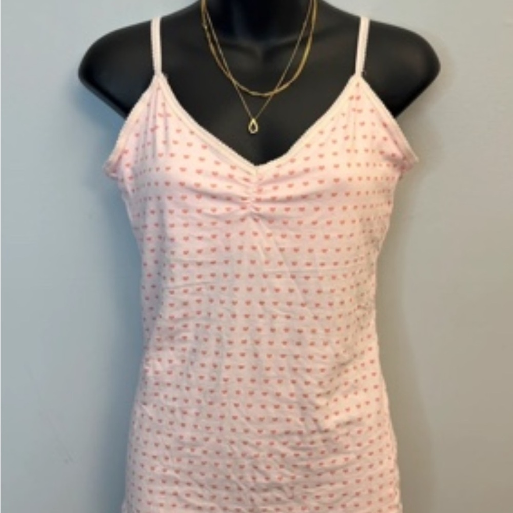 Light Pink Heart-Print Camisole Top - Picture 2 of 5